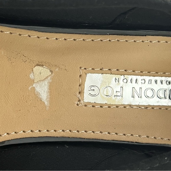 London Fog Collection Black Fabric Slip On Flat Shoes Rhinestones Women's 7M - Picture 5 of 12